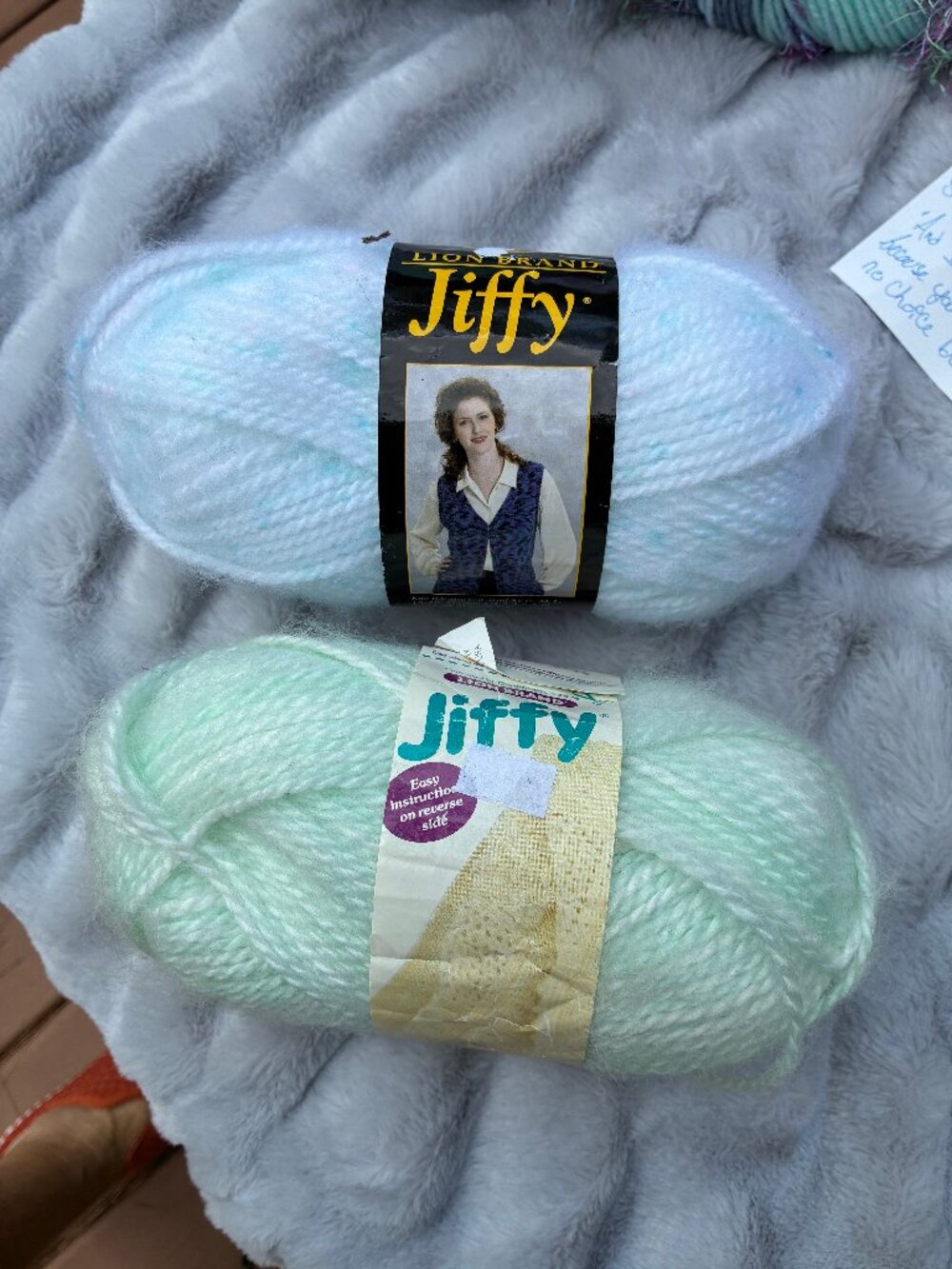 Vintage Jiffy Lion Brand Mohair Yarn 2 Skeins